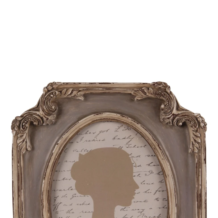Fotogestell 13x18 cm – grau – Kunstharz – stehend