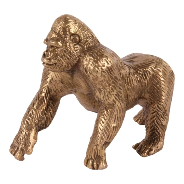Gorilla-Statue – Messing – 11,5 cm