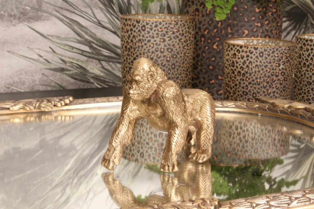 Gorilla-Statue – Messing – 11,5 cm