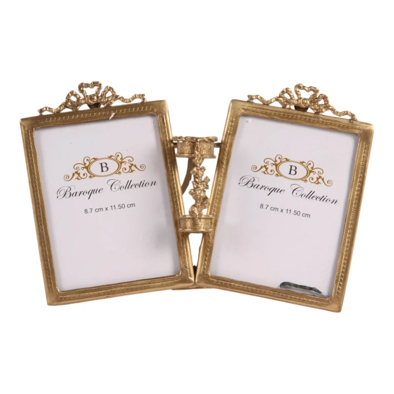 Fotocollage-Rahmen – 9 × 12 cm – Gold – Messing – Hochkant