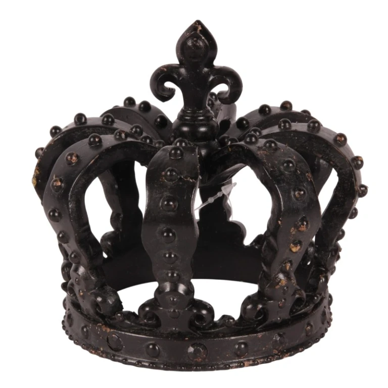 Dekorative Krone – Schwarz – 13,2 cm – Kunstharz