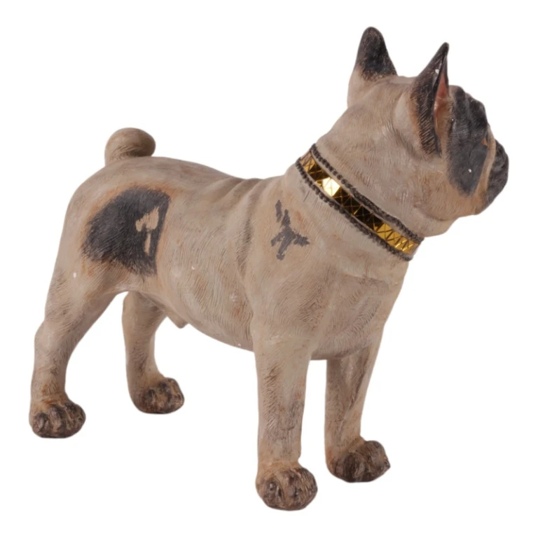 Hundeskulptur Französische Bulldogge – braun – 32 cm