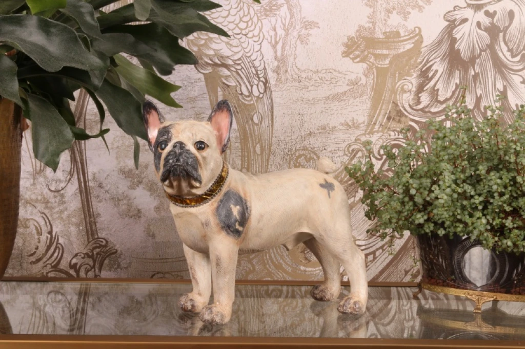 Hundeskulptur Französische Bulldogge – braun – 32 cm