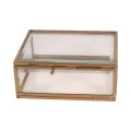 Schmuckdose 11 x 9 x 4,5 cm – Gold – Messing und Glas