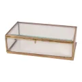 Schmuckschatulle 17,5 x 10 x 5,5 cm – Gold – Messing und Glas