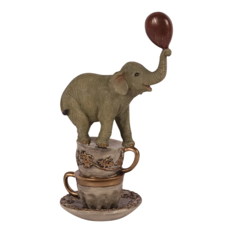 Elefantenfigur - braun - 20 cm