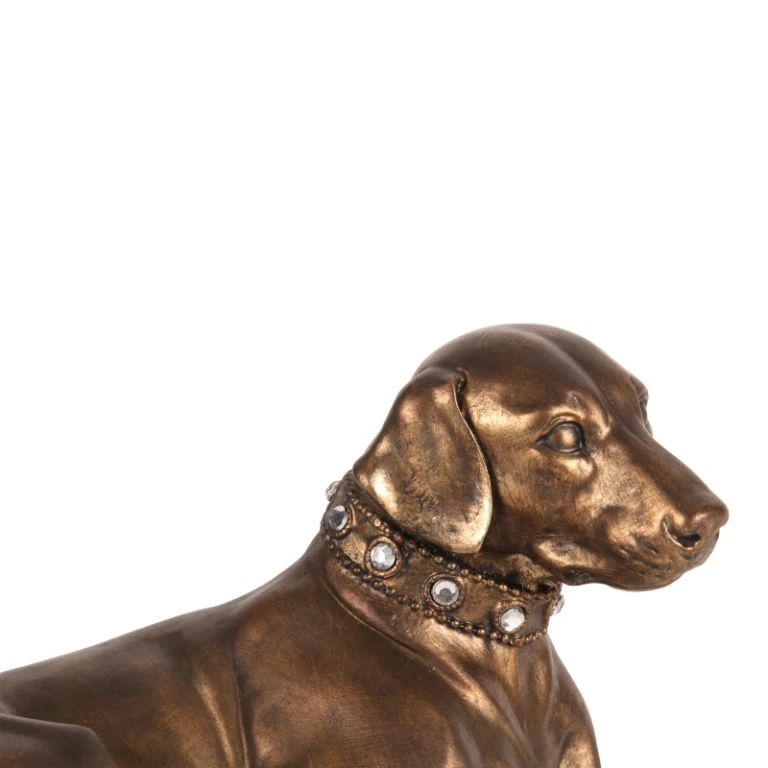 Hundeskulptur – Gold – 30 cm – 1 Stück