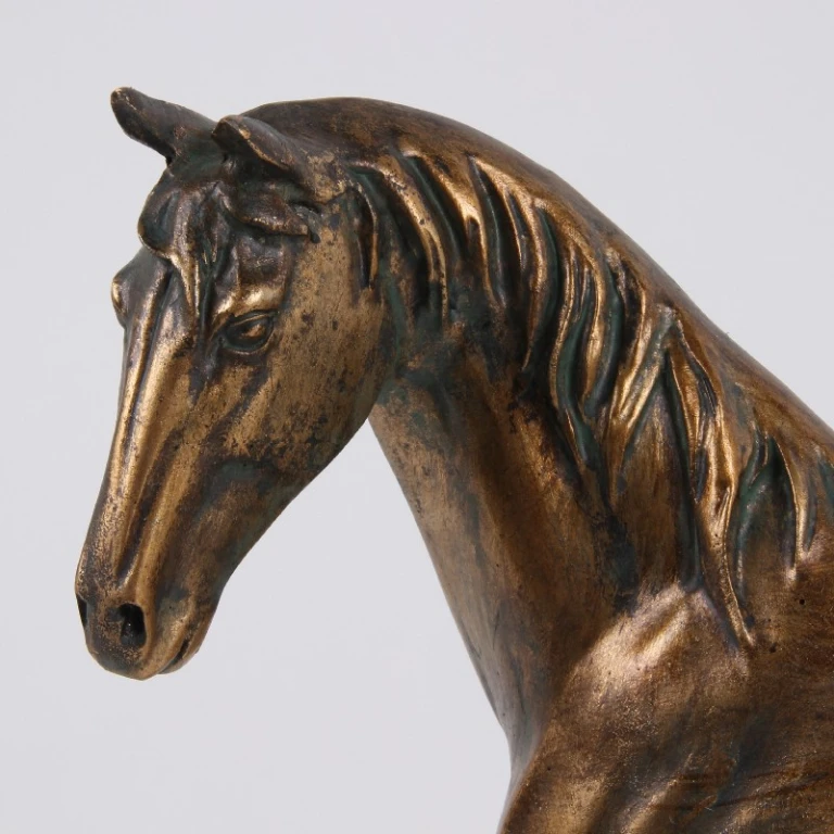 Pferdestatue – Gold – 28 cm