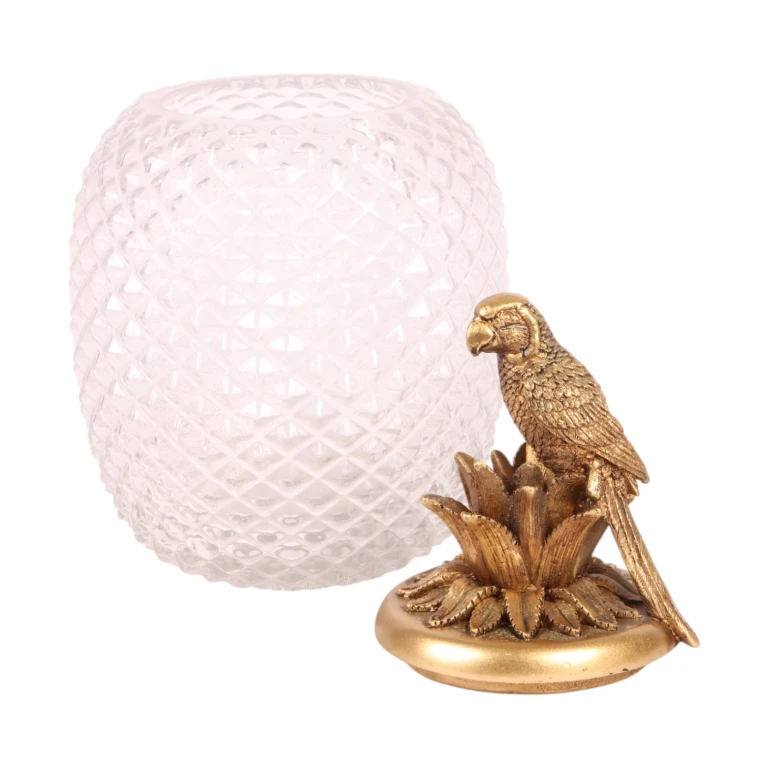Dekorationsvase Papagei - Gold - 28,5 cm - 1 Stück