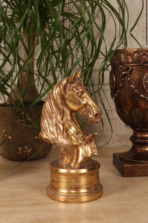 Pferdeköpfe Gold - 26,5 cm - 1 Stück