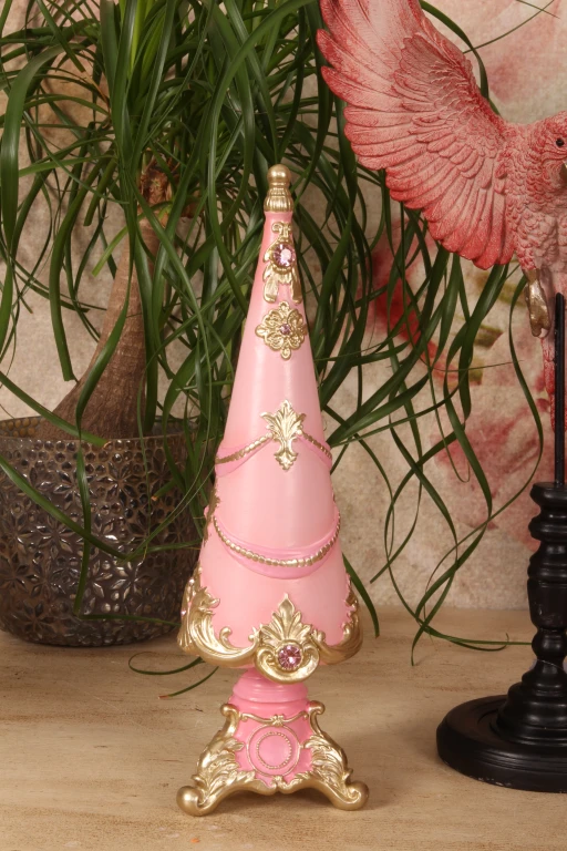 Miniatur-Weihnachtsbaum – rosa – 35,8 cm – Kunstharz
