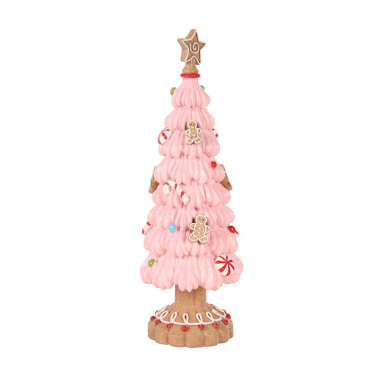 Miniatur-Weihnachtsbaum - rosa - 31,5 cm - Kunstharz