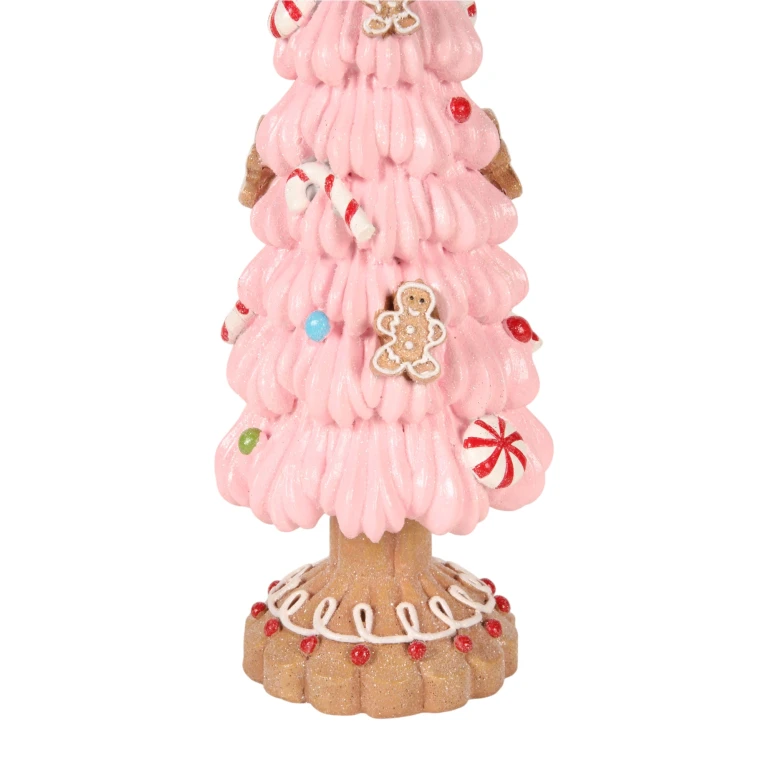 Miniatur-Weihnachtsbaum - rosa - 31,5 cm - Kunstharz