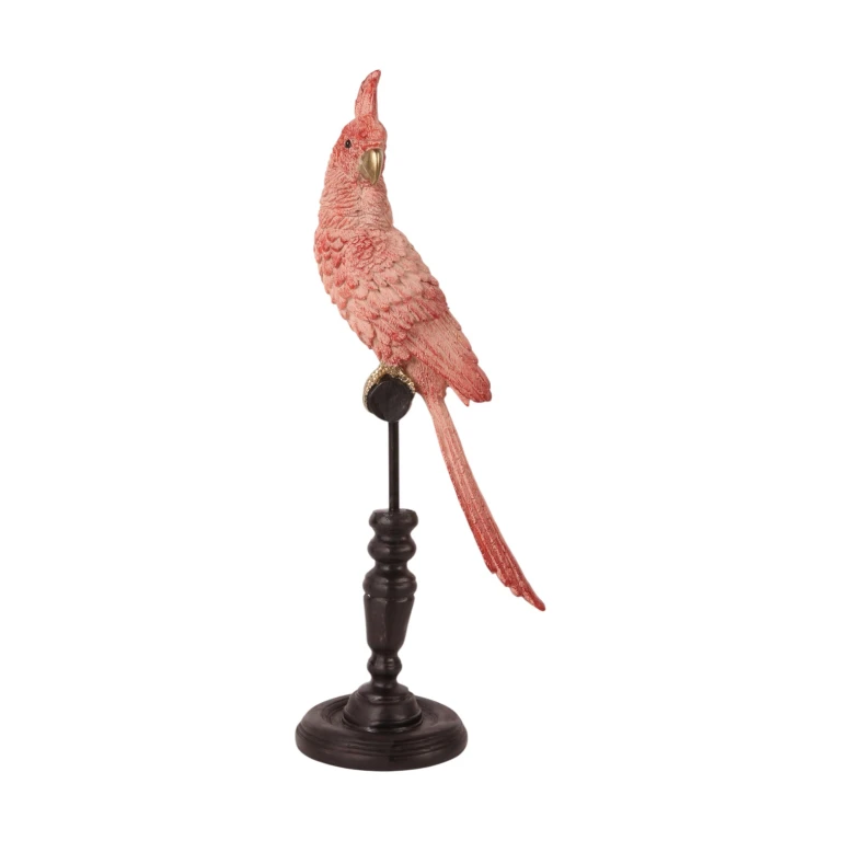 Papagei auf Stab – rosa – 35 cm