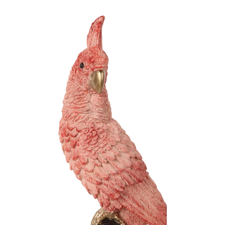 Papagei auf Stab – rosa – 35 cm
