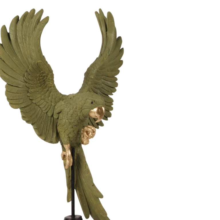 Papagei auf Stab – grün – 52,5 cm