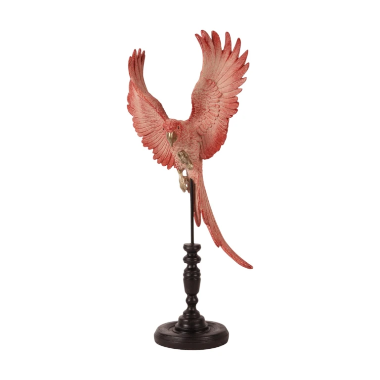 Papagei auf Stab – rosa – 52,5 cm