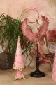 Papegaai op stok - roze - 52,5 cm