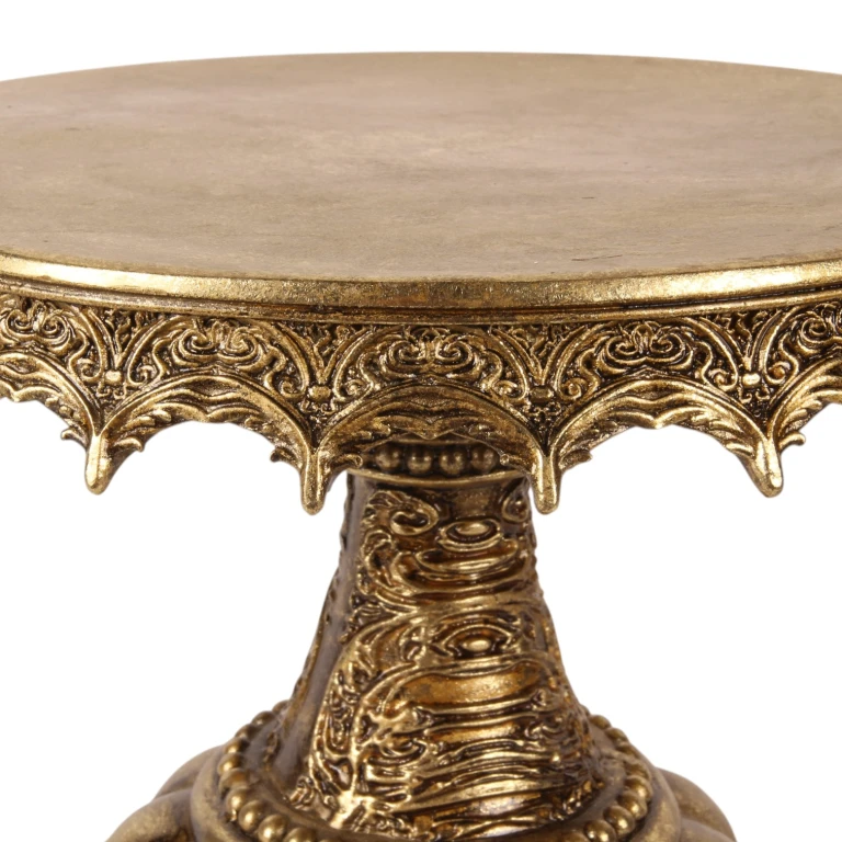 Tortenplatte 30 cm Gold Kunstharz