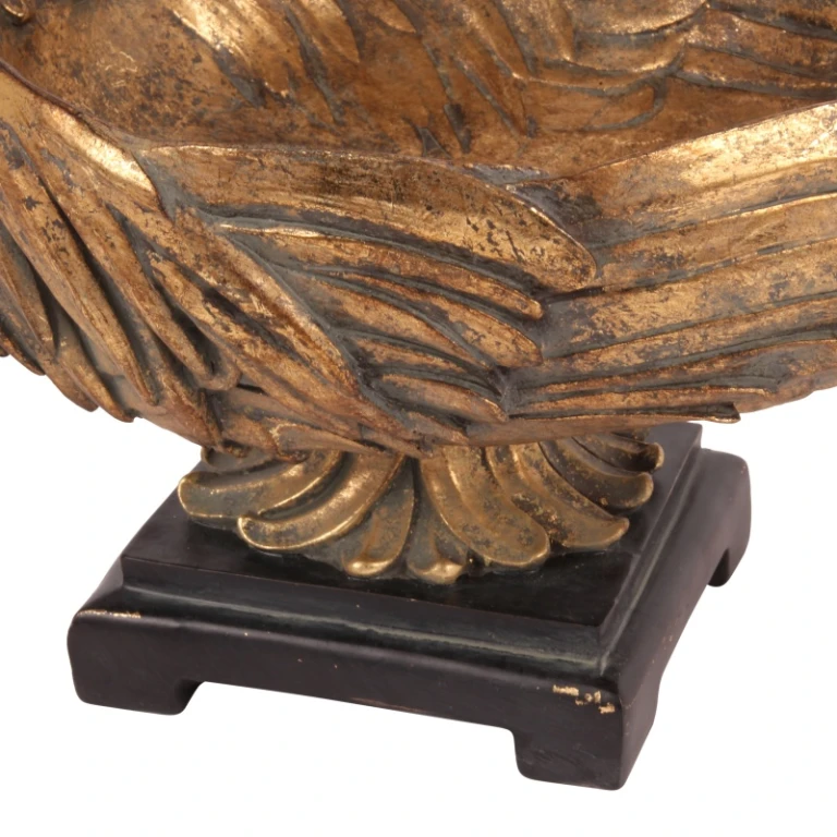 Dutch Style Sierschale Pfau - Gold - 45 cm