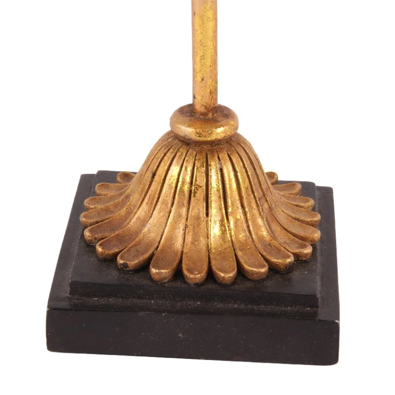 Dekorationsmaske auf Sockel – Gold – 20,5 cm – Kunstharz