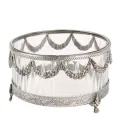 Waxinelichthouder 10 cm - Zilver - Messing / Glas
