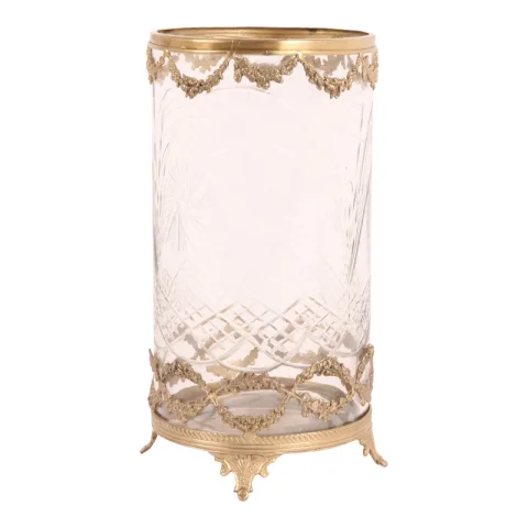 Windlicht 25,5 cm - Goud - Koper / Glas