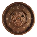 Wandklok Clinton 46 cm - Bruin - Rond - Metaal