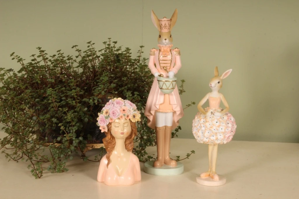 Hasenfigur - rosa - 31 cm