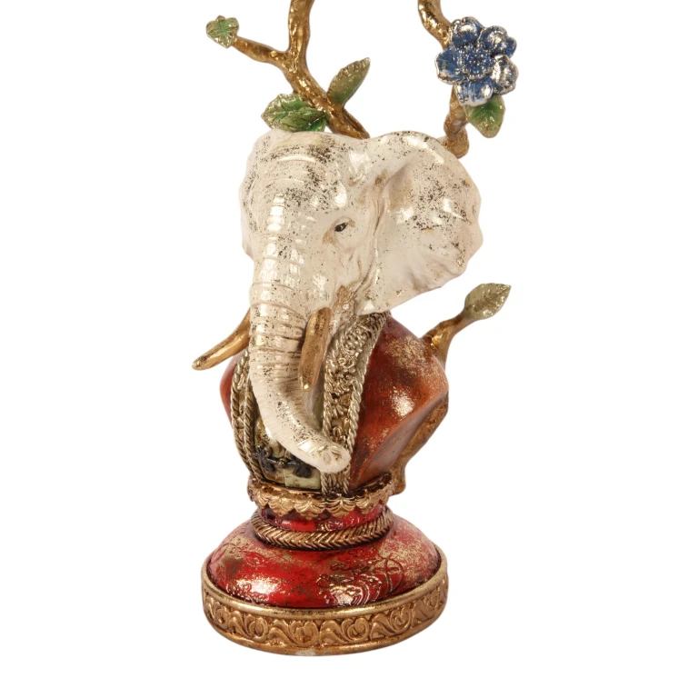 Kerzenständer Elefant - 31 cm - mehrfarbig - Kunstharz