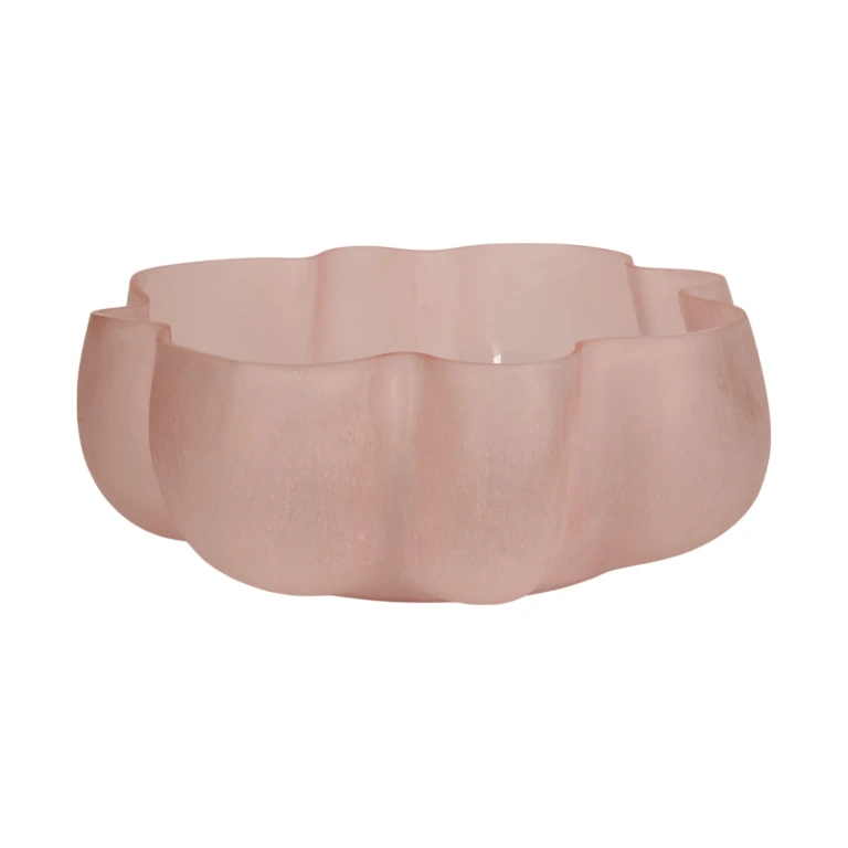 Dekorationsschale Lotus – rosa – Glas – 40 cm – 1 Stück