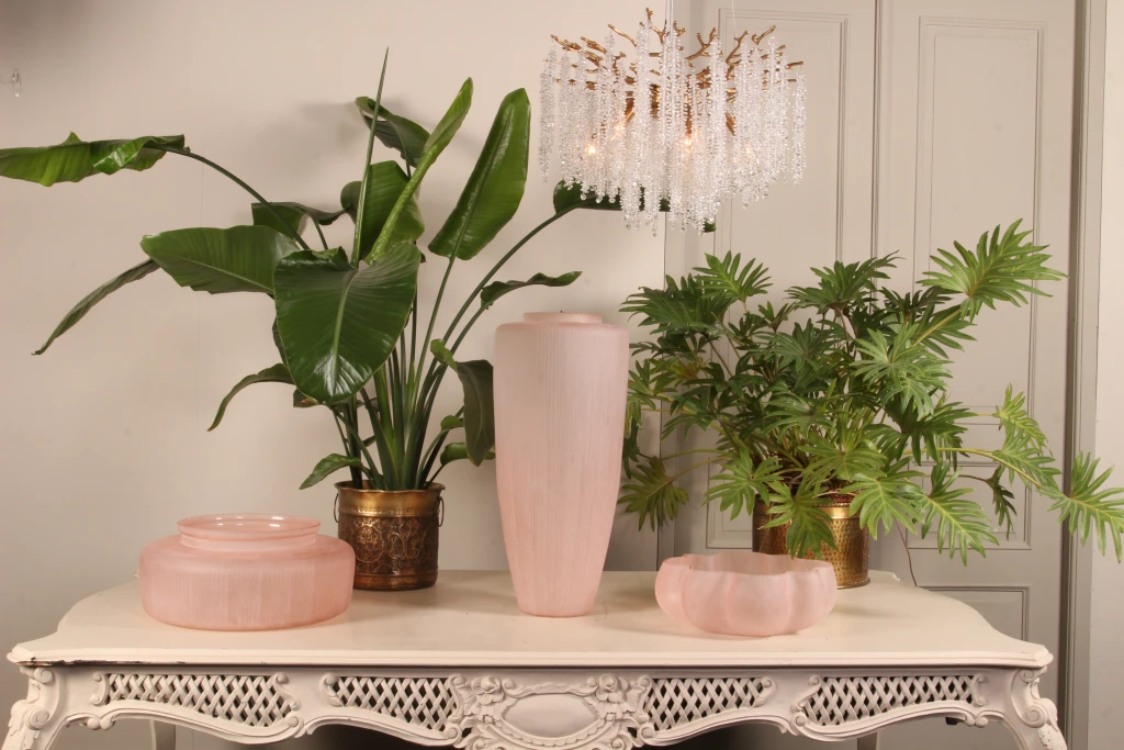 Vaas Clay - 72 cm - rosa - Glas