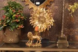 Kandelaar Leeuw 13 cm - Goud - Resin
