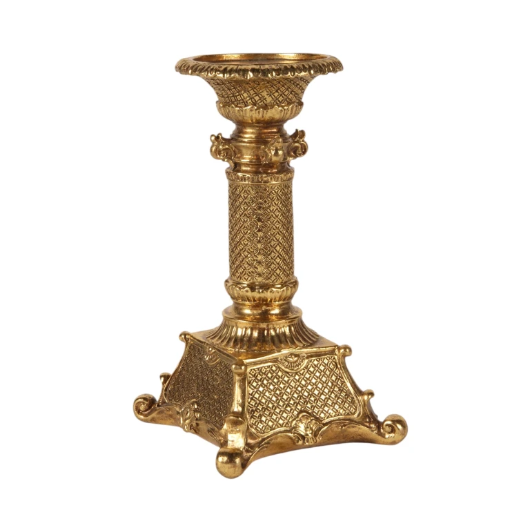 Kerzenständer - 22,5 cm - Gold - Kunstharz