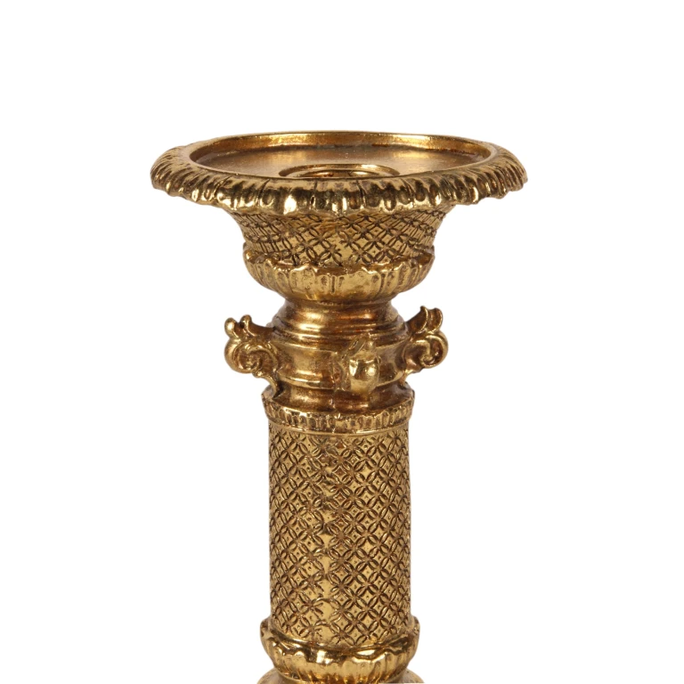 Kerzenständer - 22,5 cm - Gold - Kunstharz