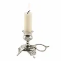 Kerzenständer mit Griff - 8 cm - silber - Messing