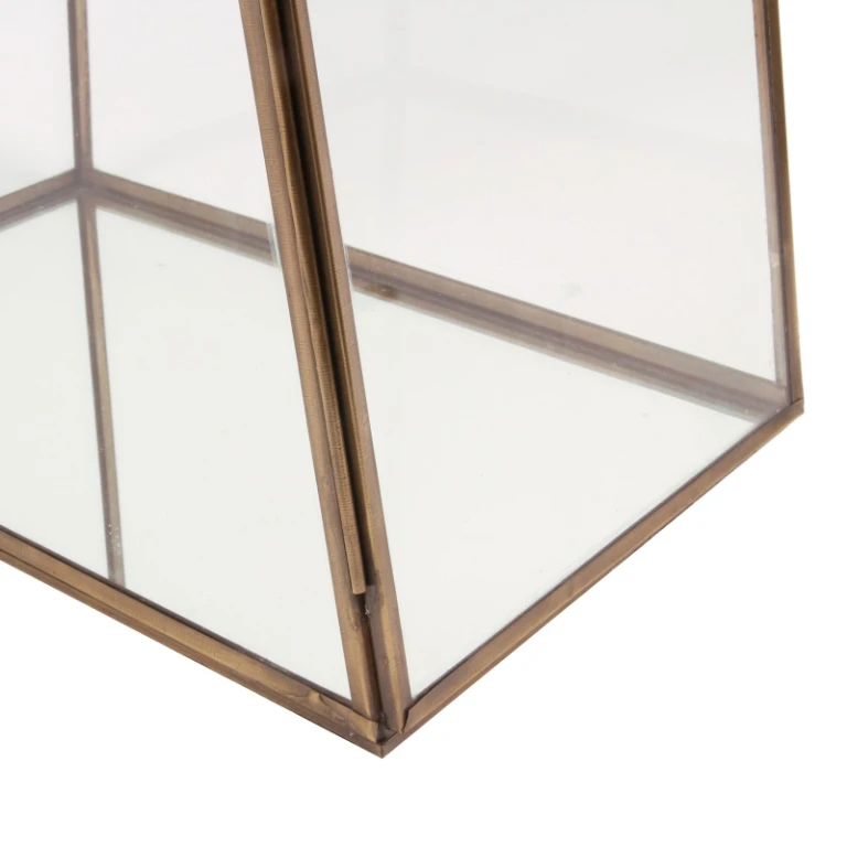 Displaybox - Messing und Glas - Gold - 45 cm - 1 Stück