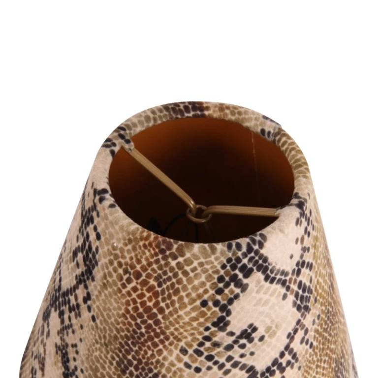 Lampshade Snake Print 13 cm - Grey - Fabric - 1 piece