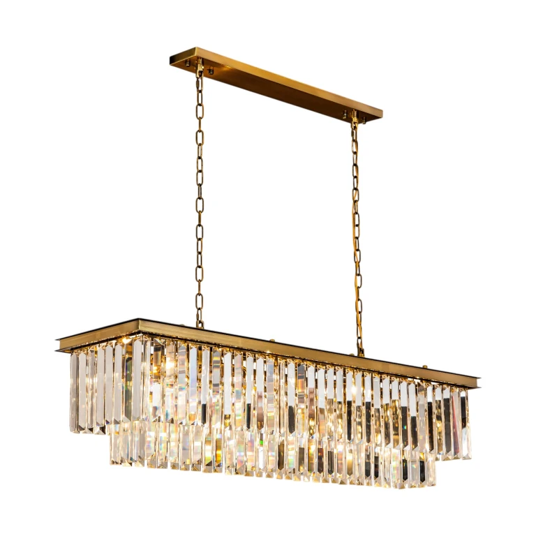 Kronleuchter Hilton – Gold – Glas – 125 cm