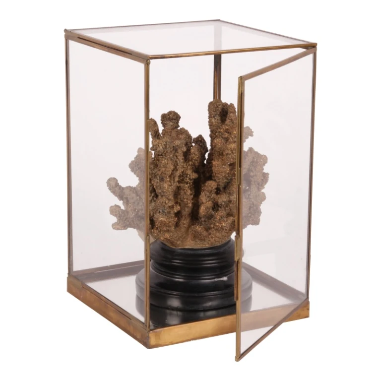 Displaybox - Gold - Messing und Glas - 40 cm - 1 Stück