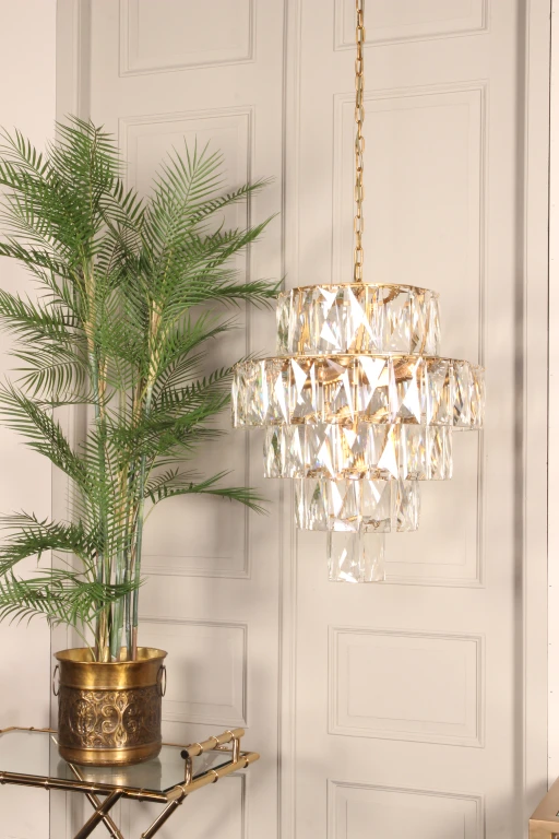Dutch Style Kronleuchter Basilio - 60 cm - Gold - Glas