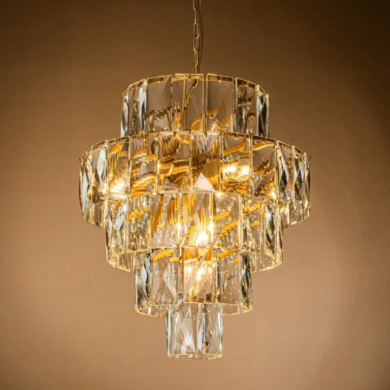Dutch Style Kronleuchter Basilio - 60 cm - Gold - Glas
