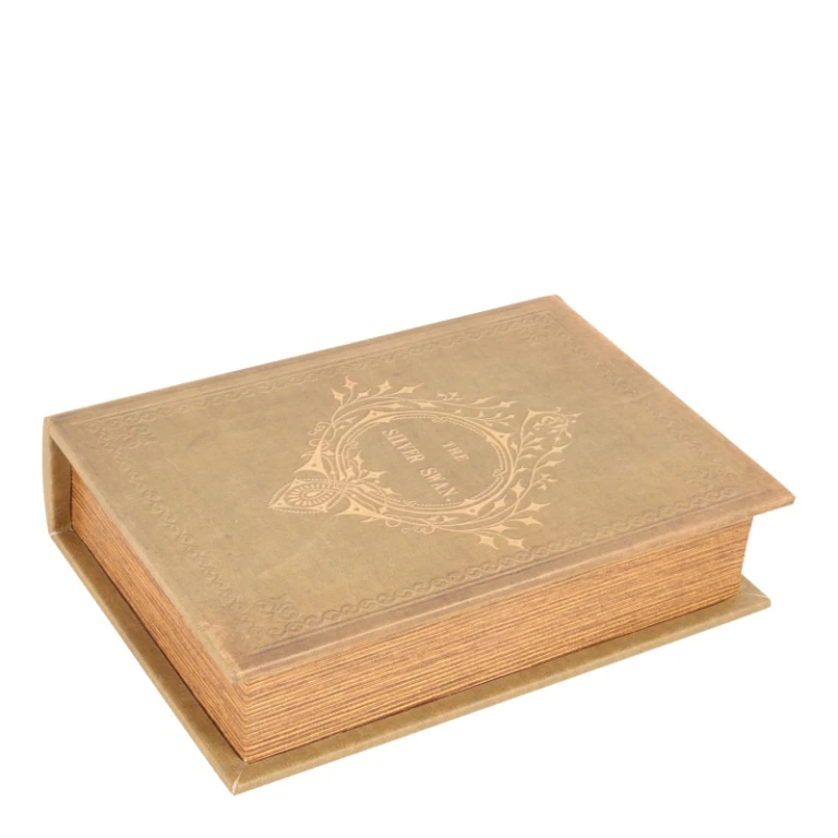 Aufbewahrungsbox in Buchform - 23 cm - grün - Kunstleder