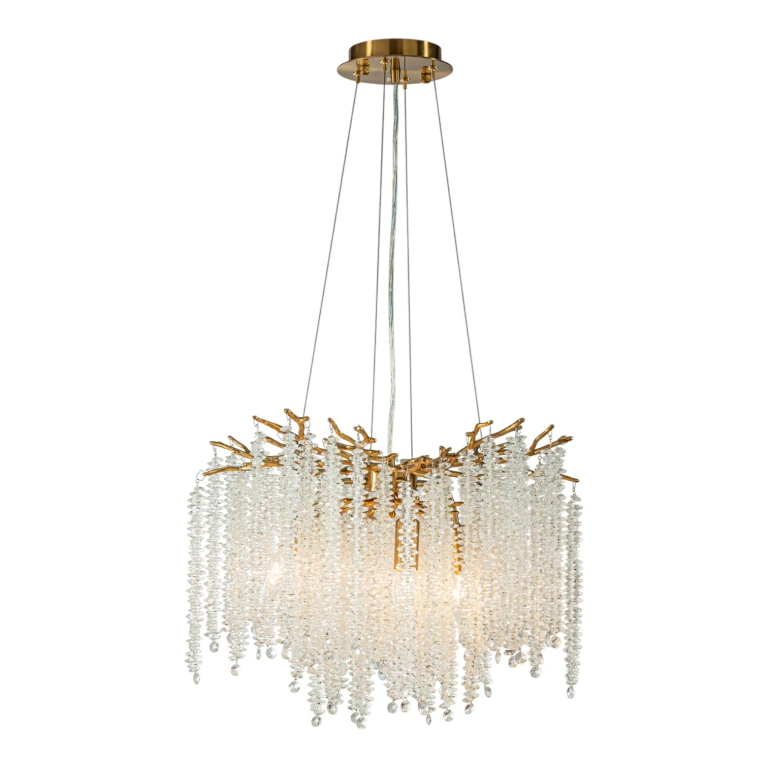 Dutch Style Kronleuchter Waterfall - 45 cm - Gold - Glas