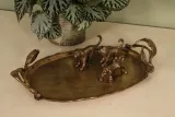 Wandhaak tijger - goud - 12 cm
