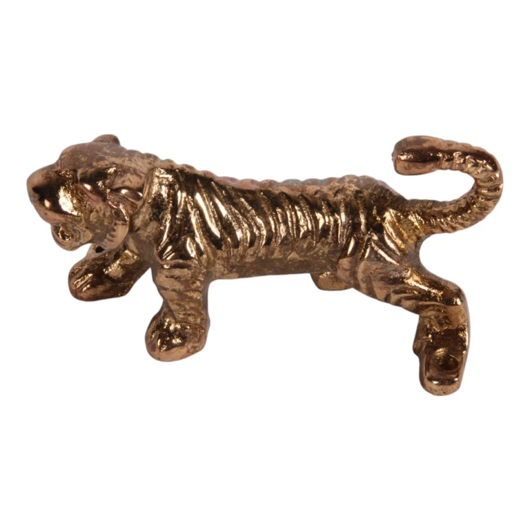 Wandhaken Tiger - 12 cm - Gold - Aluminium