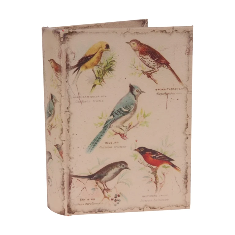 Aufbewahrungsbox in Buchform - 20 cm - beige - Kunstleder - 1 Stück