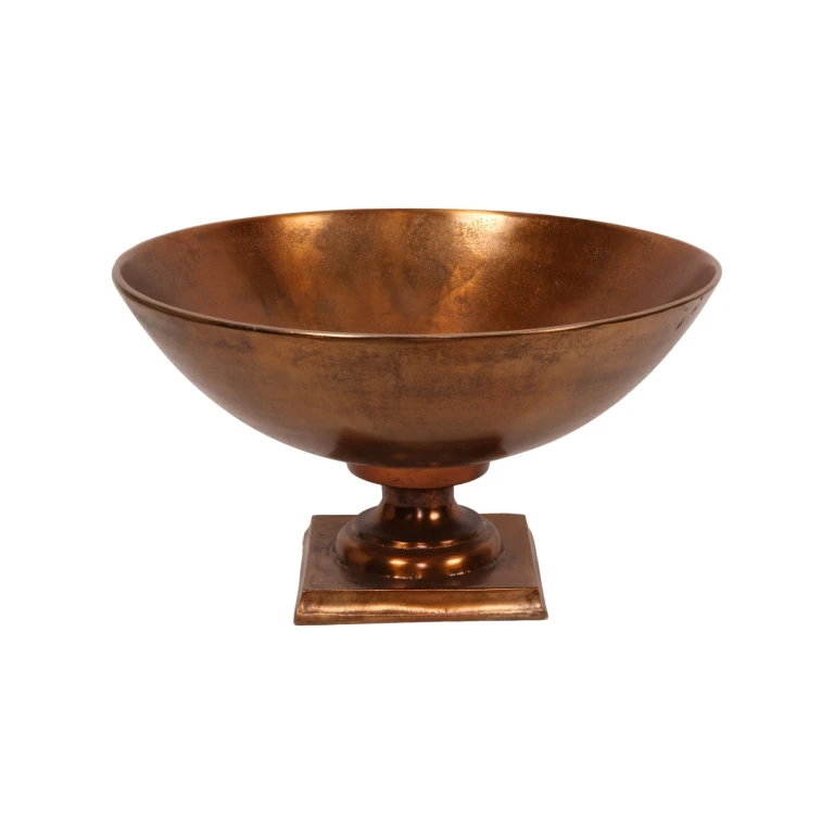 Servierschale auf Fuß - antike Bronze - 52 cm - 1 Stück