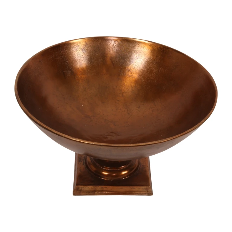 Servierschale auf Fuß - antike Bronze - 52 cm - 1 Stück