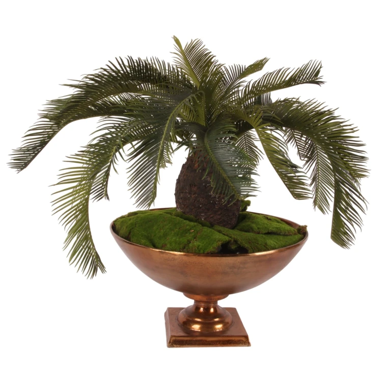 Servierschale auf Fuß - antike Bronze - 52 cm - 1 Stück